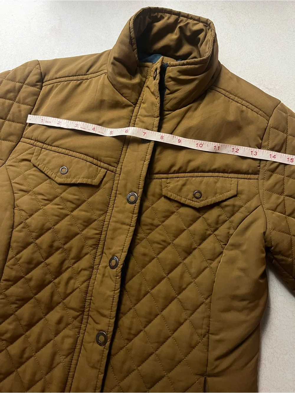 Royal Robbins Quilted Jacket in Mustard with Teal Lining